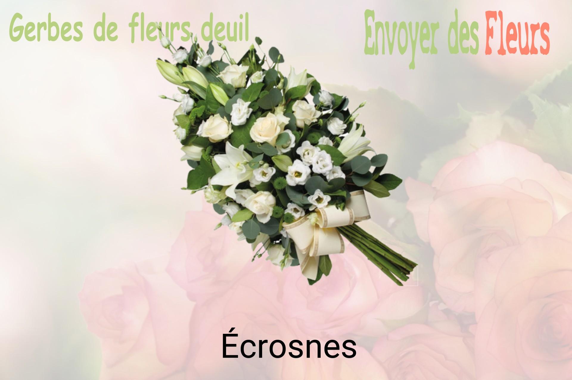 Gerbe de fleurs de deuil livrée à Écrosnes